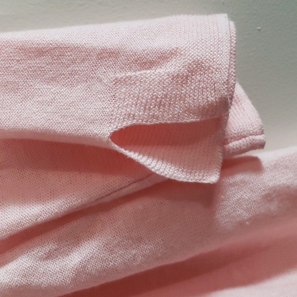 J.Jill Slub Knit Linen Blend Boatneck Sweater 3/4 Sleeves in Pale Pink Size SP - Picture 5 of 8